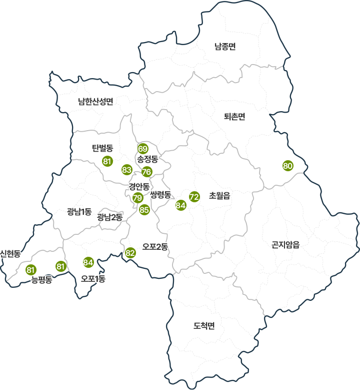 쾌적한 삶의 지속가능한 도시 공약지도