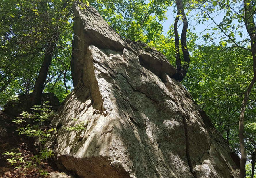 서흔남이 놀았던 매 형상의 바위 사진